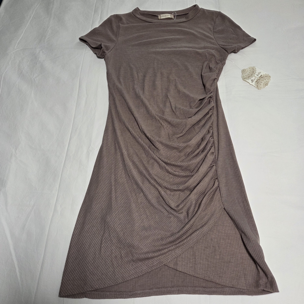 Altar'd State Elegant Mauve Ruched Dress - Picture 7 of 11